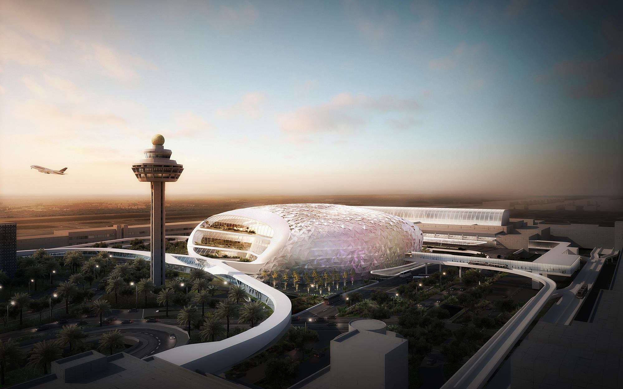 El futurista Aeropuerto de Changi en Singapur